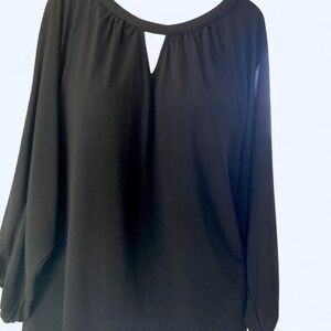 Black blouse with cut out shoulder detail #blouse Eci XL